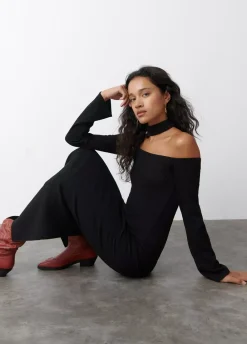 Vestido Largo Escote Hombros-Brownie Spain New