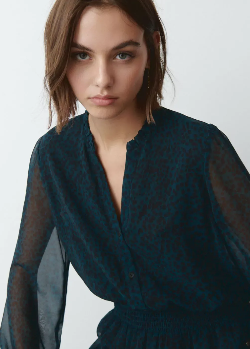 Vestido Largo Mancha Animal-Brownie Spain Best