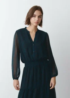 Vestido Largo Mancha Animal-Brownie Spain Best