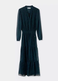 Vestido Largo Mancha Animal-Brownie Spain Best